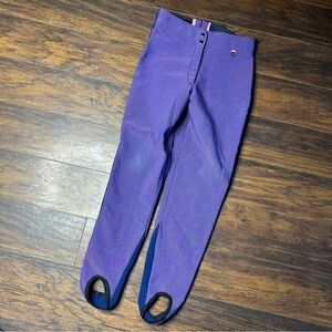VTG Obermeyer Jaguar Stirrup Wool Purple Ski Snow Pants